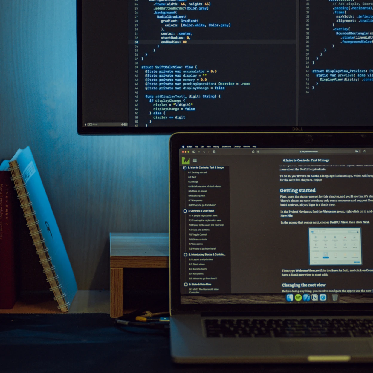 Security monitoring dashboards showing DevOps pipeline activity and threat data